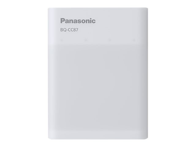 Panasonic eneloop Smart & Quick BQ-CC87 - 2.25-6 hr batterioplader - (for 1 - 4 AA/AAA) 4 x AA type - NiMH - 2100 mAh (USB)