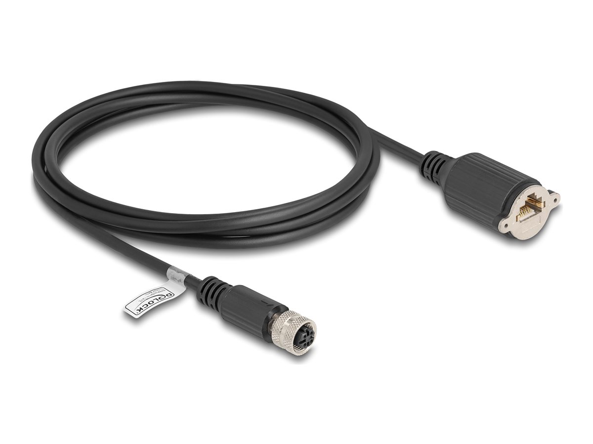 DeLOCK CAT 5e Kabel med folie og kobberfletning (FTP) 2m Netværkskabel Sort