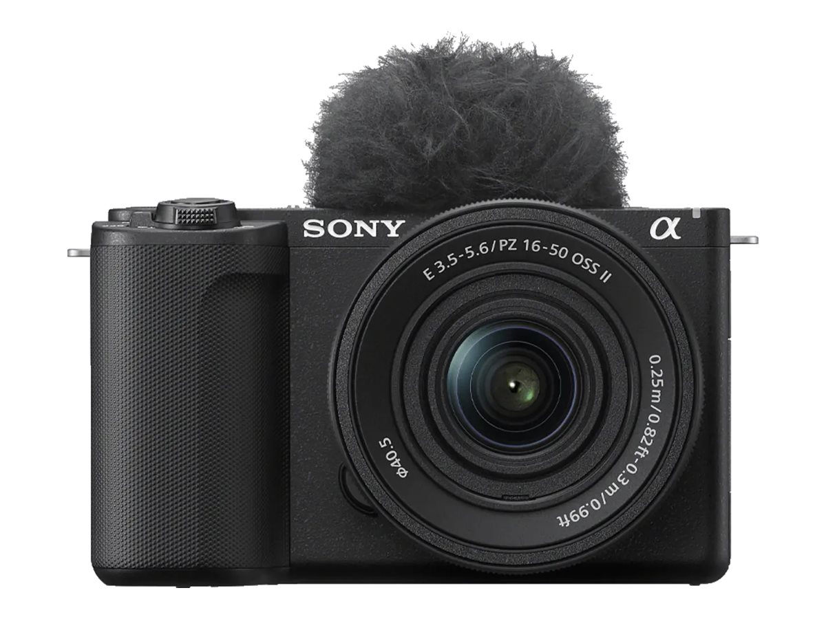 Sony a ZV-E10 II - Digitalkamera - spejlløst - 26.0 MP - 4K / 60 fps - 3.1x optisk zoom E PZ 16-50mm OSS ll linse - Wi-Fi, Bluetooth - sort