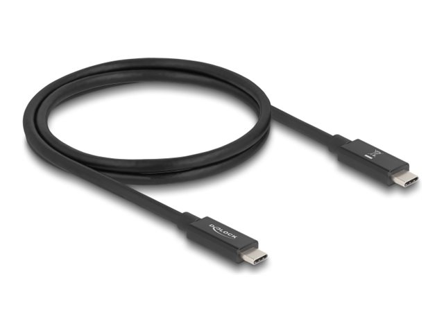 DeLOCK USB 2.0 / USB 3.2 / USB4 / Thunderbolt 3 / Thunderbolt 4 USB Type-C kabel 1m Sort