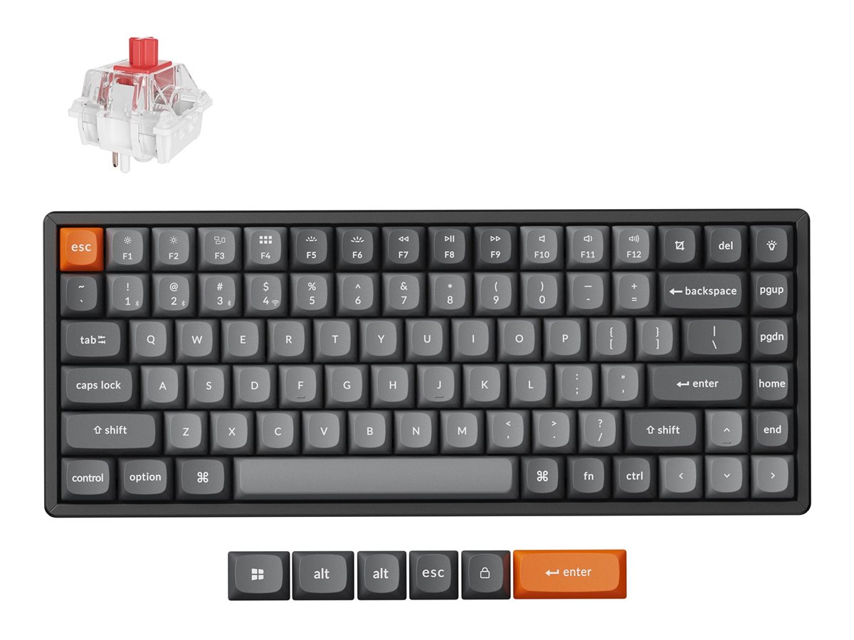 Keychron K2 MAX Tastatur Mekanisk Sydvendt RGB LED Trådløs Kablet