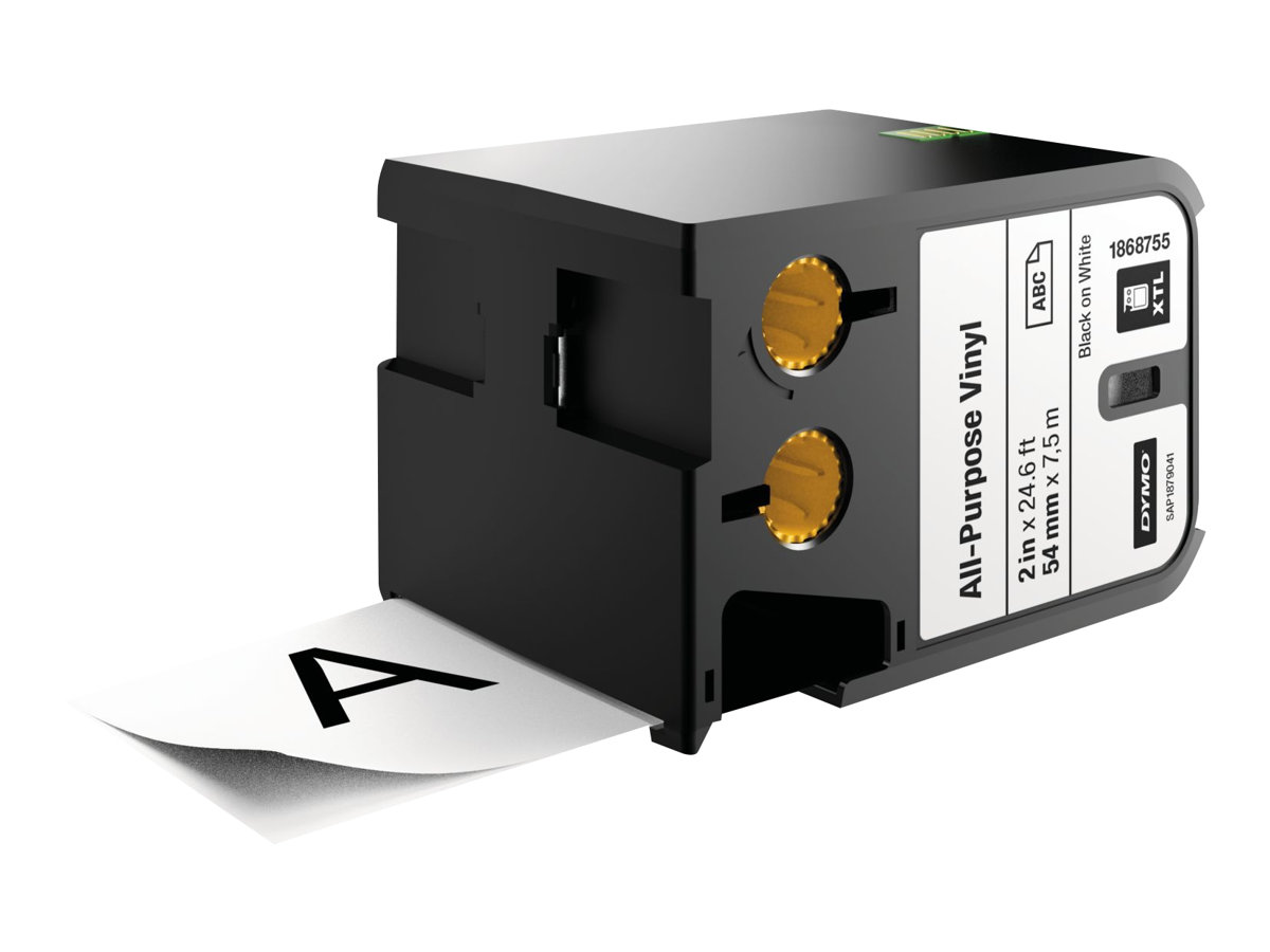 DYMO XTL - Vinyl - sort på hvid - Rulle (5,4 cm x 7,5 m) 1 rulle(r) etiketter - for XTL 500