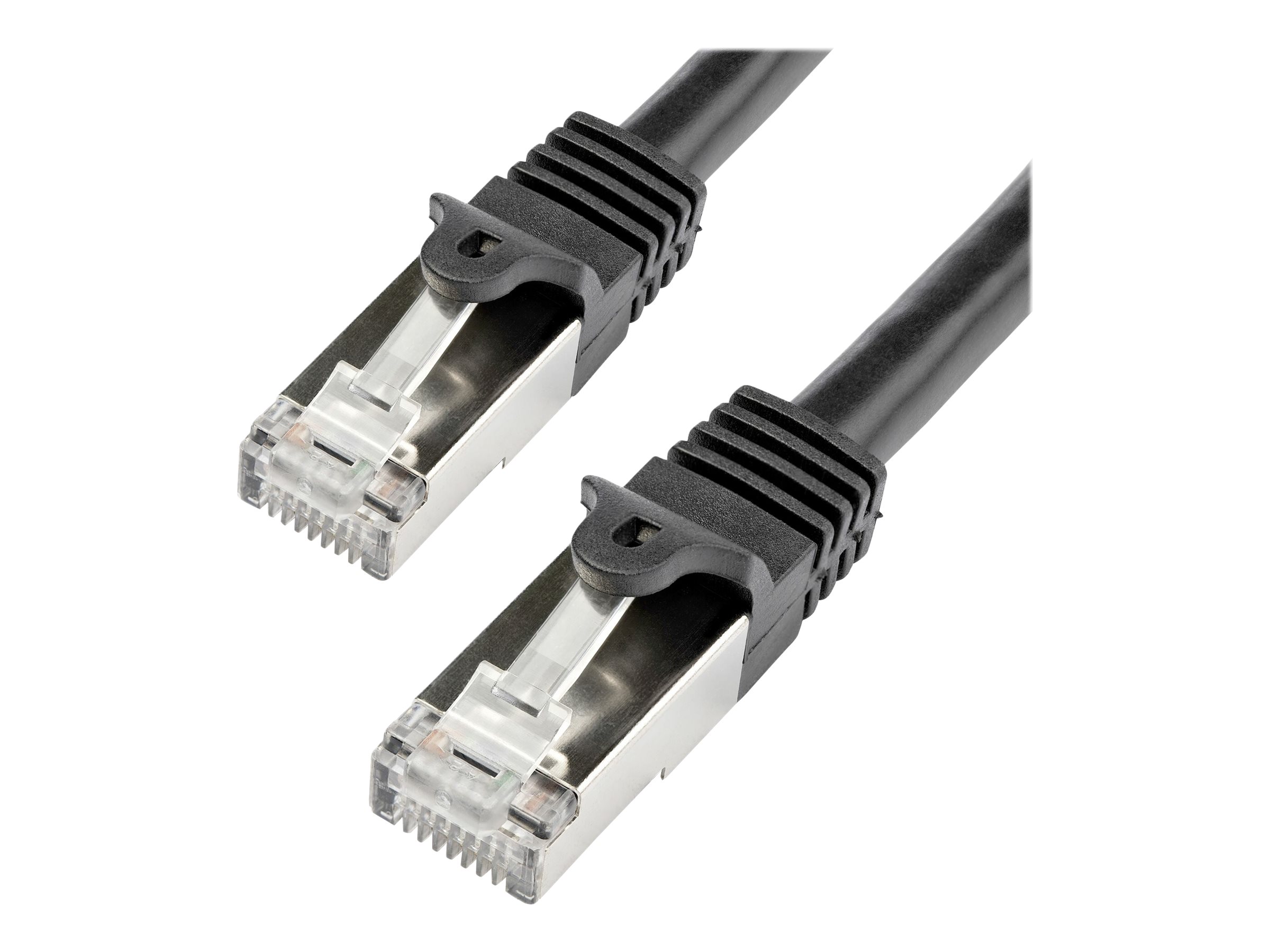 StarTech.com 1m Black Cat6 / Cat 6 Shielded (SFTP) Patch Cable 1 m CAT 6 Kabel med afskærmning med folie og kobberfletning (SFTP 1m Patchkabel Sort
