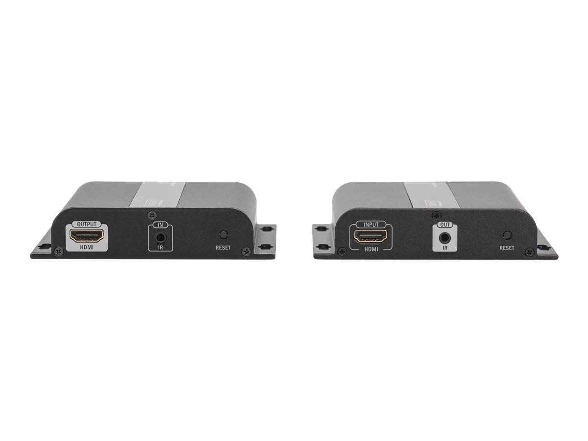 DIGITUS Professional DS-55122 4K HDMI Extender via CAT / IP (Set) - Video/audio/infrarød forlænger - HDMI - op til 120 m