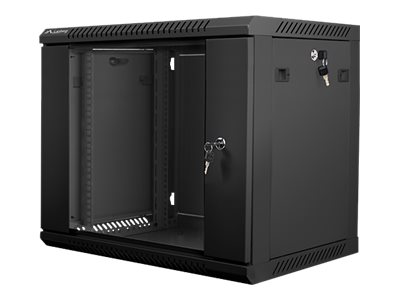 Lanberg - Rack kabinet - vægmonterbar - sort, RAL 9004 - 9U - 19