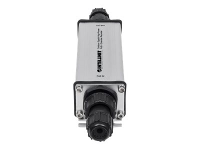 Intellinet Outdoor High-Power Extender Repeater, IEEE 802.3at/af Power over ( / ), Extends Range up to 100m, Metal, IP65 Repeater
