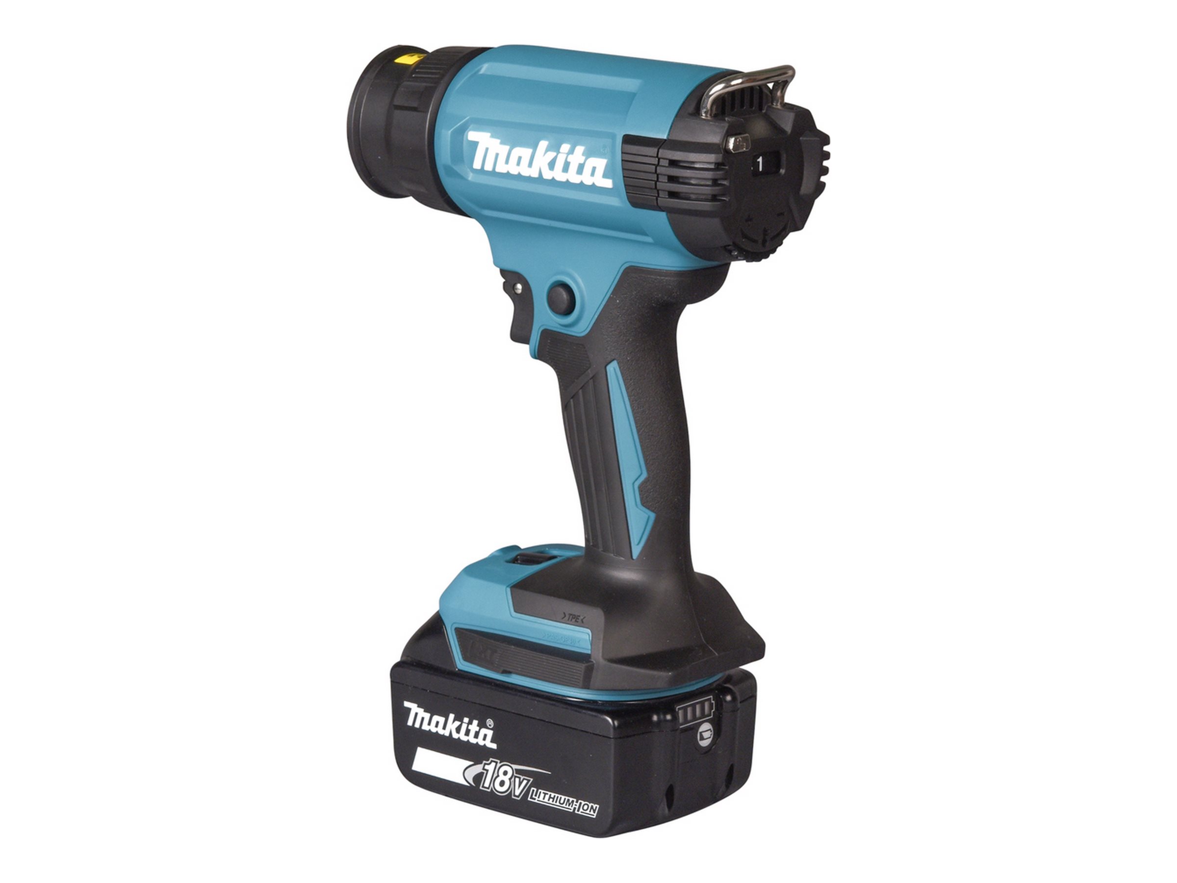 Makita DHG181ZJ - Varmepistol - ledningfri - 120 - 200 l/min - intet batteri, ingen oplader - 18 V