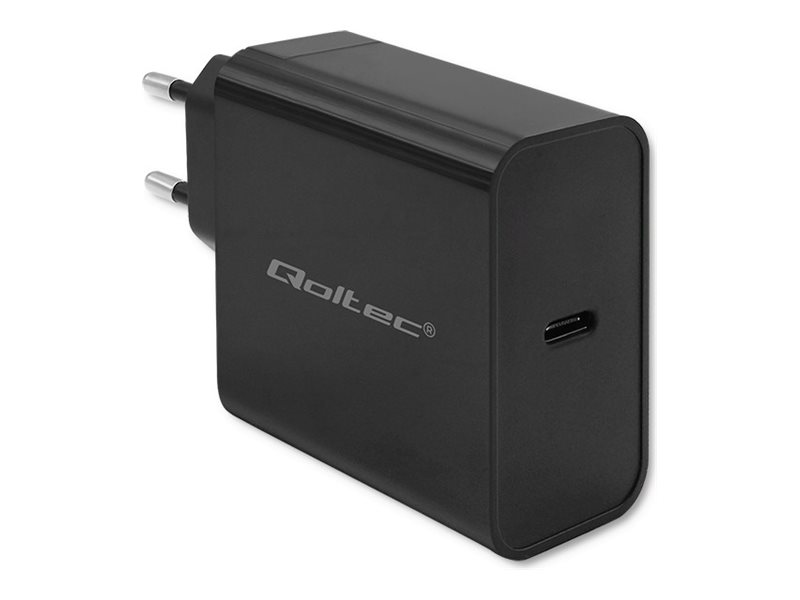USB-C oplader Qoltec Super Quick PD 65W - sort
