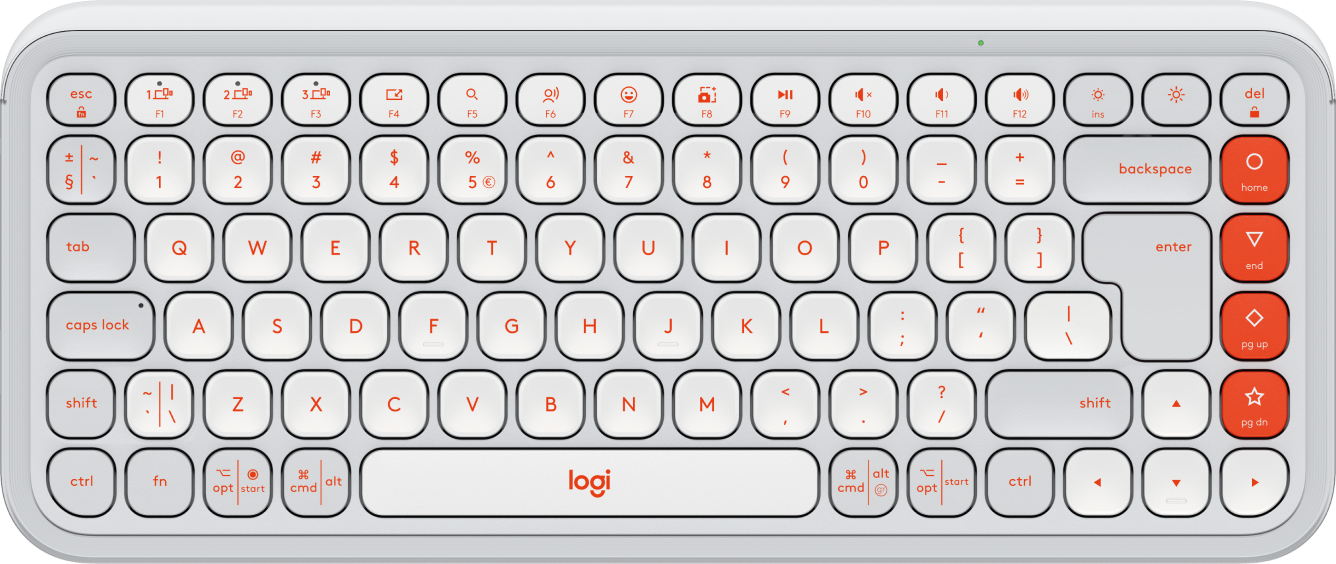 Logitech POP Icon Keys - Tastatur - Amerikansk engelsk - Hvid