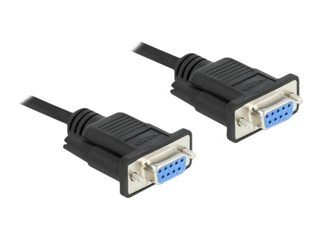 Delock Serielt kabel 1m Sort