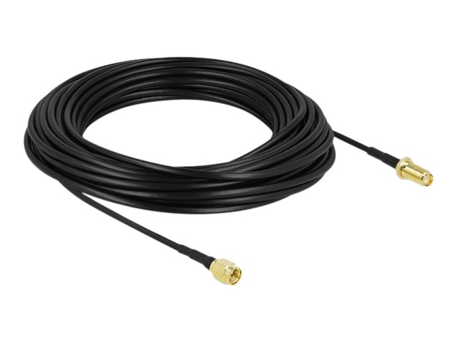 DeLOCK Forlængerkabel til antenne Koaksial 15m Sort Sort