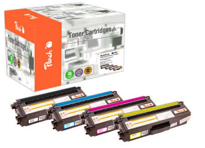 Peach 112061 Sort Cyan Magenta Gul 2500 sider Toner
