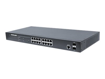 Intellinet Web-Managed 2 SFP Ports, 16 x ports, IEEE 802.3at/af Power over ( / ), 2 x SFP, Endspan, 19 Rackmount" Switch 16-porte Gigabit PoE+