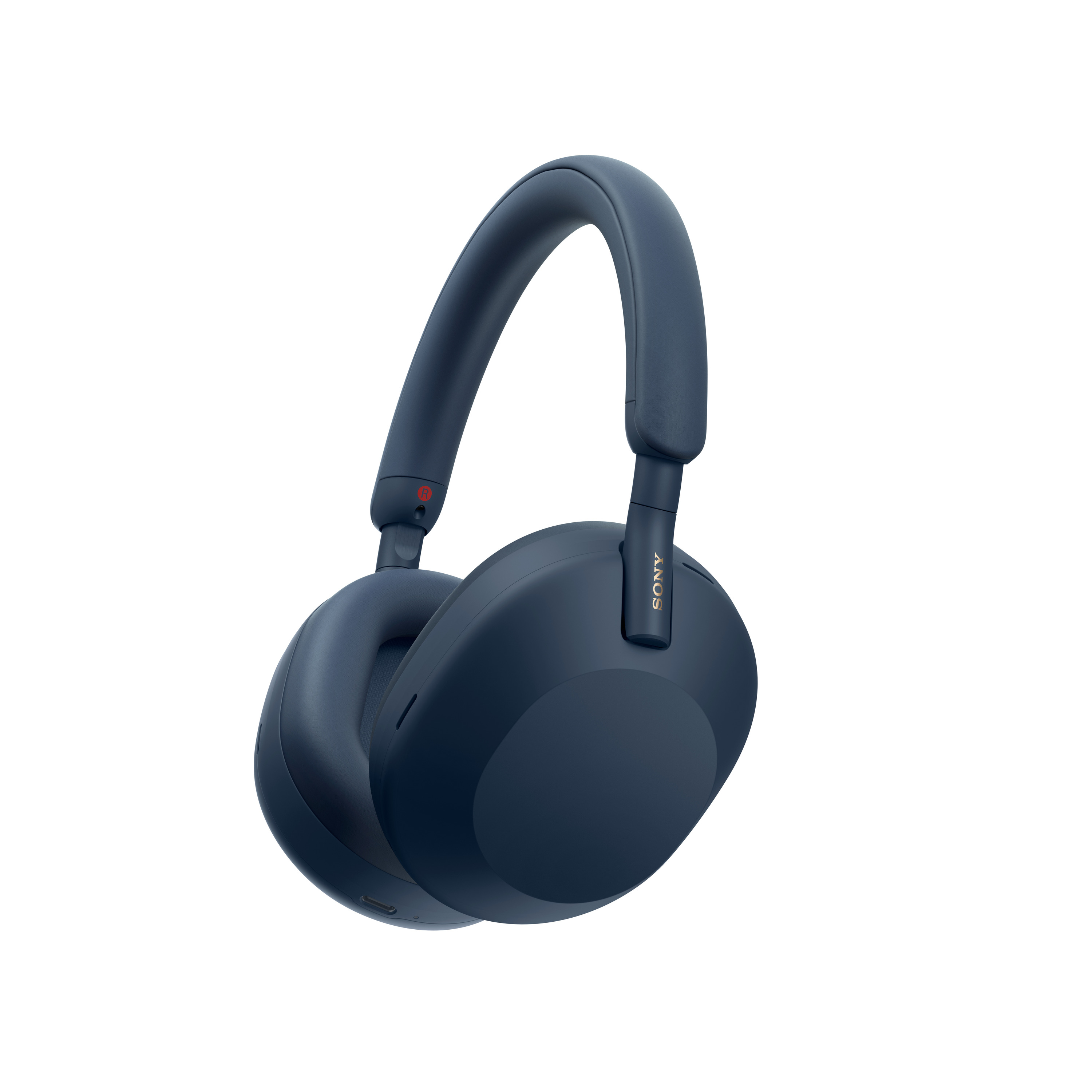 Sony WH-1000XM5 - Hovedtelefoner med mik. - fuld størrelse - Bluetooth - trådløs, kablet - aktiv støjfjerning - 3,5 mm jackstik - midnatsblå