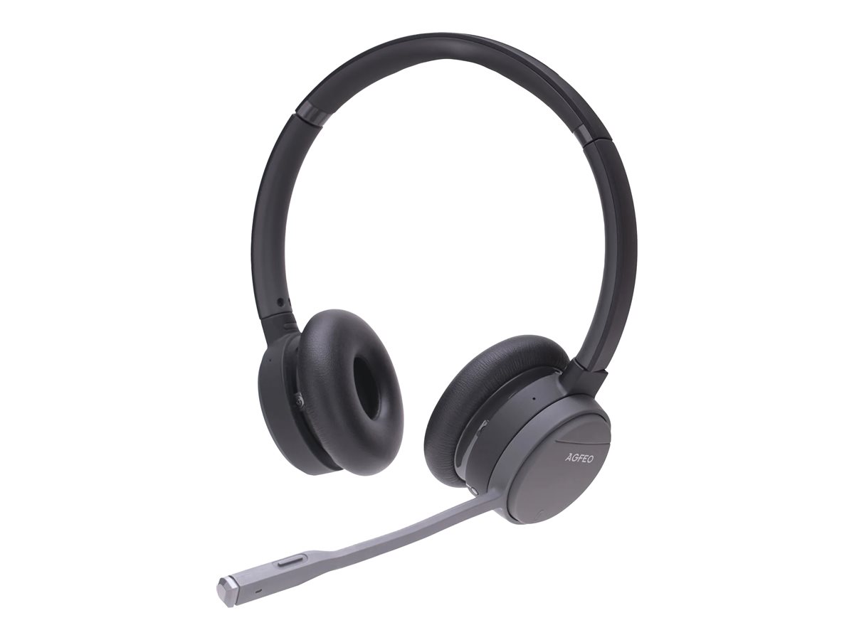 TrÃ¥dlÃ¸st headset med bÃ¸jle â AGFEO Infinity, Bluetooth, sort
