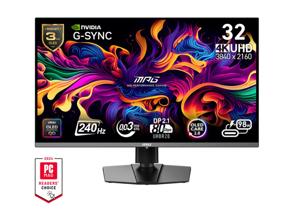 MSI MPG 322URXDE QD-OLED 32" 3840 x 2160 (4K) HDMI DisplayPort USB-C 240Hz