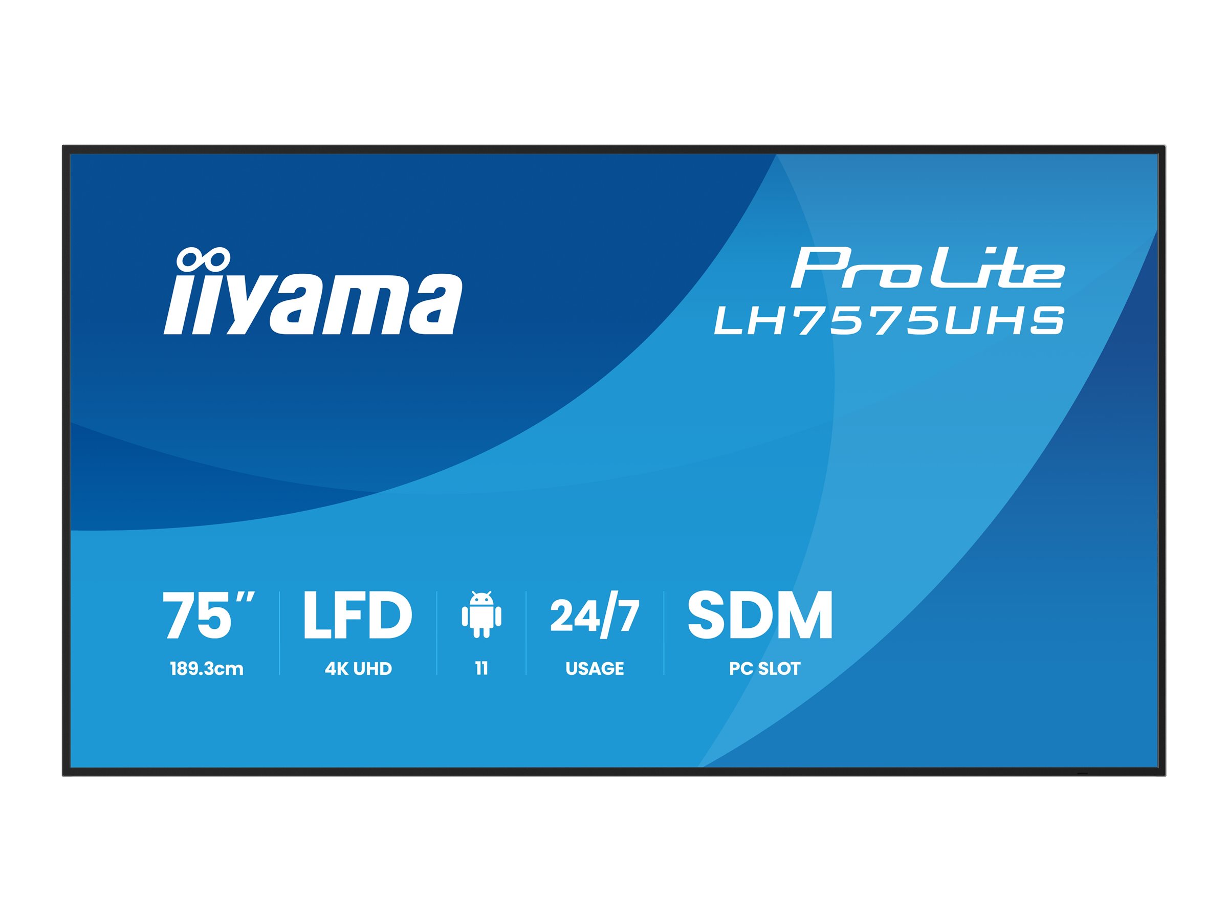 iiyama ProLite LH7575UHS-B2AG 75" Class (74.5" viewable) LED-backlit LCD display - 4K - for digital signage