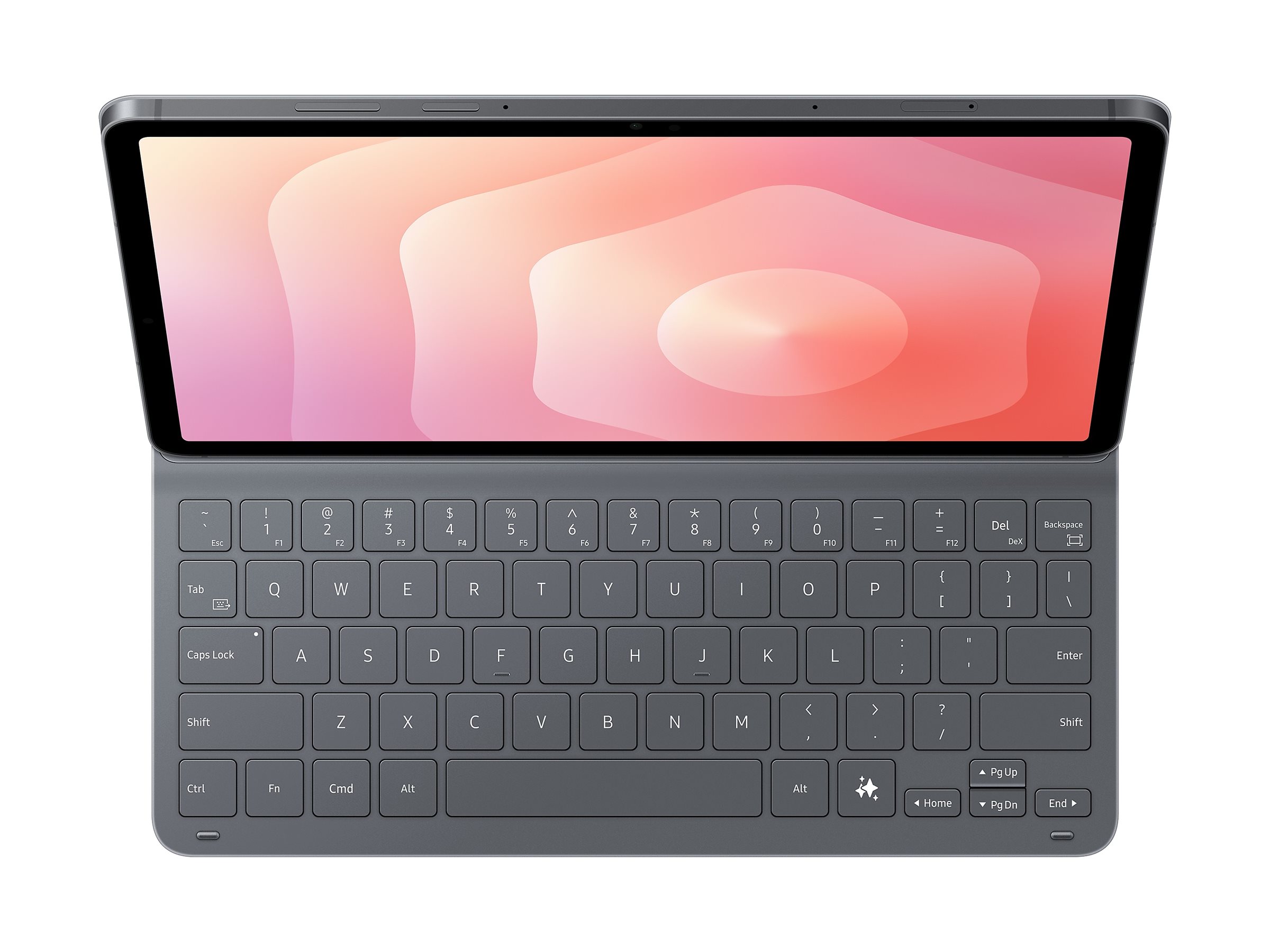 Samsung EF-DX730 - keyboard and folio case (book cover) - Slim - black Input Device - Tastatur & Folio sæt - Sort