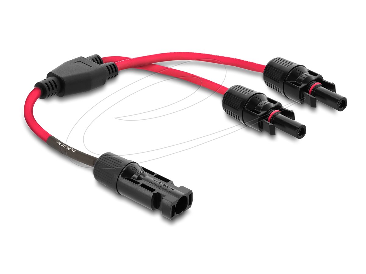 Delock DL4 (male) - DL4 (female) Rød Solkabel