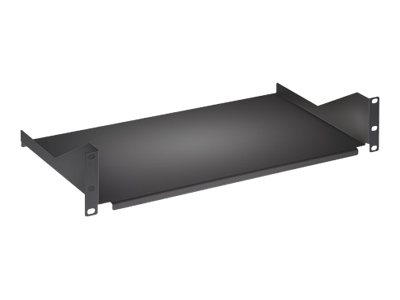 Intellinet 19" Cantilever Shelf, 2U, Fixed, Depth 400mm, Black Rackhylde Sort