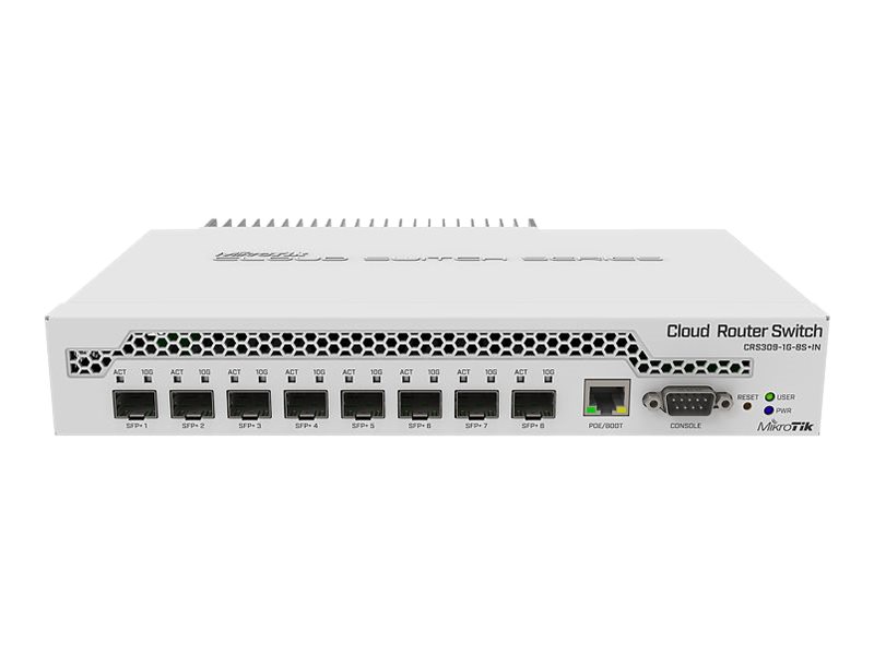 MikroTik Cloud Router Switch CRS309-1G-8S IN Switch 8-porte 10 Gigabit PoE