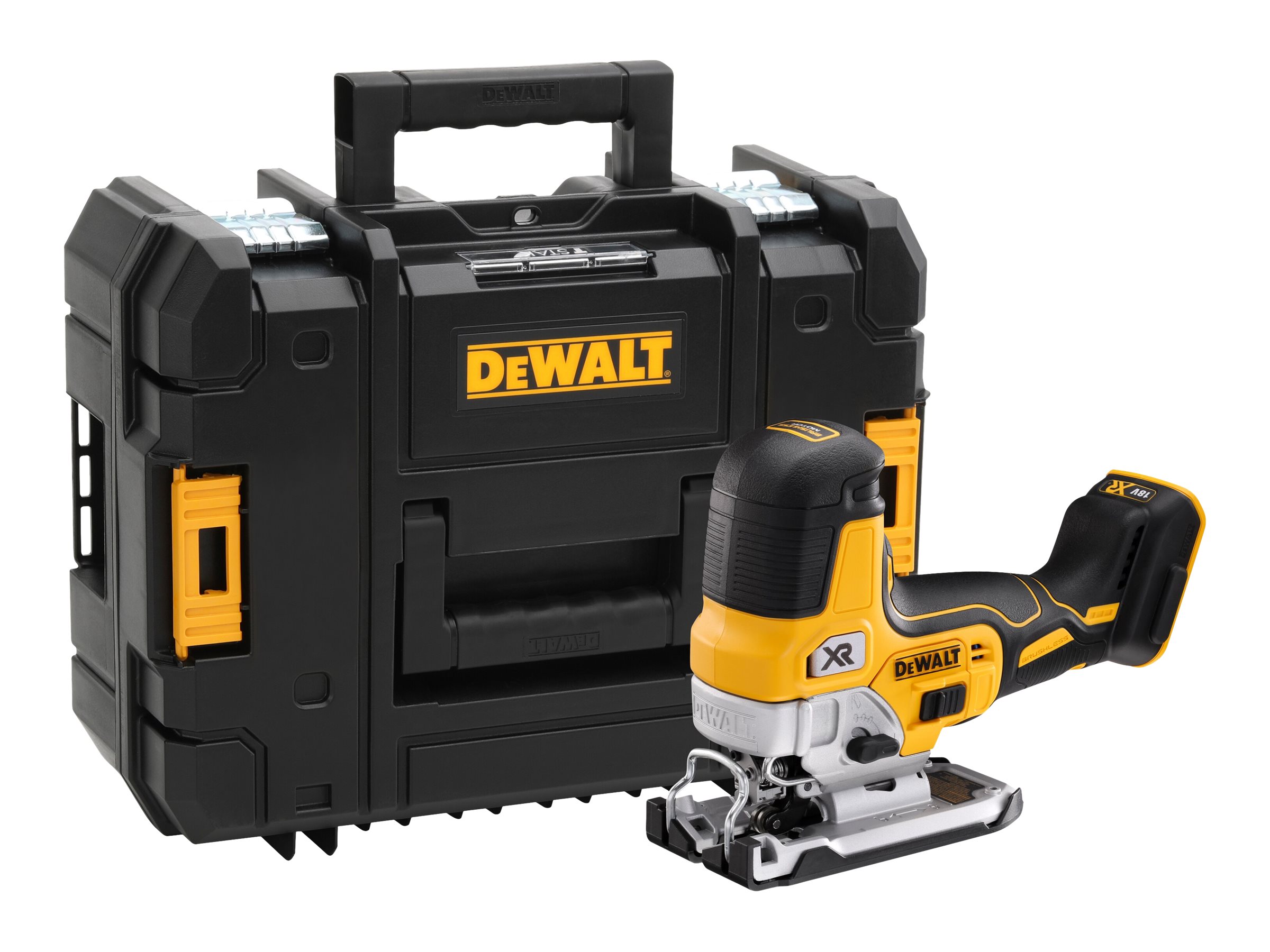 Dewalt 18V XR kulløs stiksav med body-greb - solo i TSTAK - DCS335NT-XJ