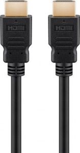 GOOBAY Series 2.1 8K Ultra High Speed ​​HDMI cable with Ethernet, gold-plated, black, 0.5 m - High speed cable for 8K@60 Hz