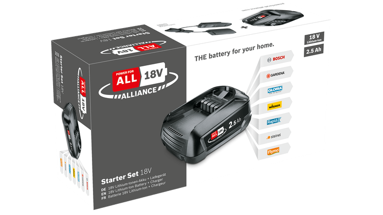 Bosch BATTERISÆT 18V 2,5AH M/LADER AL1820 Skruemaskine - 1600A02625