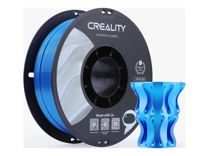 Creality Creality CR-PLA Silk - 1.75mm - 1kg Blå 6971636408161 Modsvarer: N/A