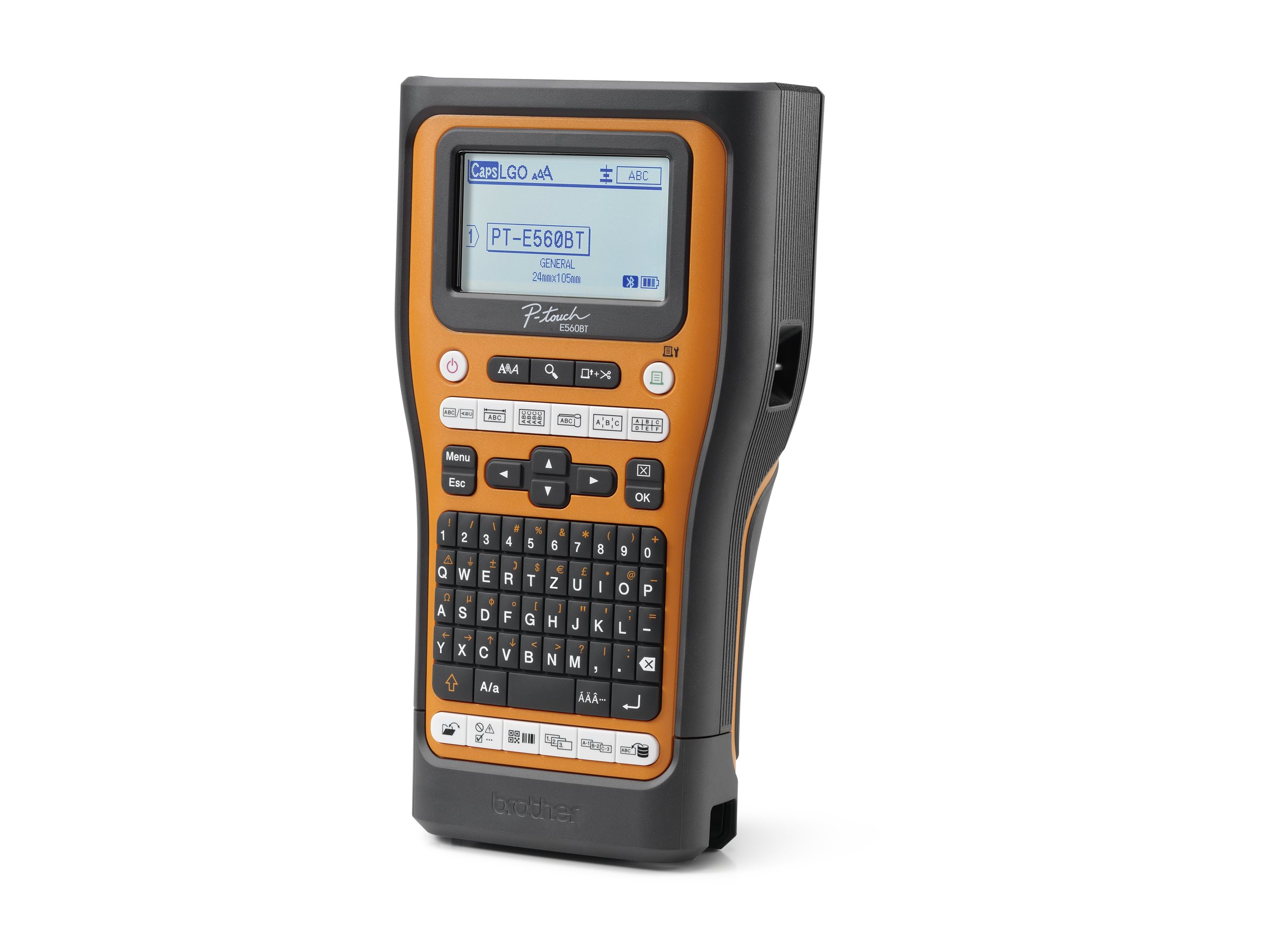 Labelmaskine Brother PT-E560BTVP â termisk overfÃ¸rsel, 180 Ã 180 dpi, 20 mm/sek, Bluetooth, QWERTZ