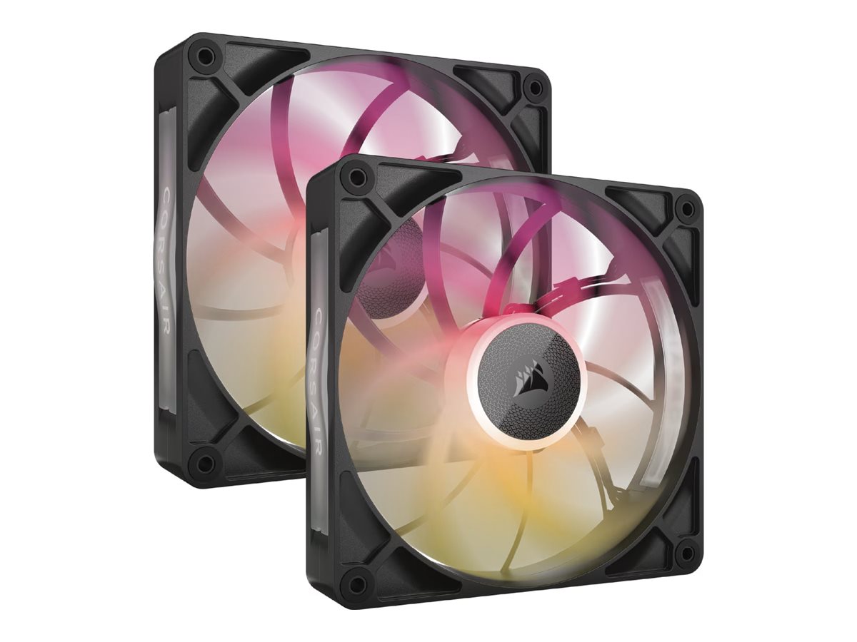 Corsair iCUE LINK RX140 MAX RGB (2-pack) - Kabinet køler - 140mm - Sort med RGB LED lys - 36 dBA