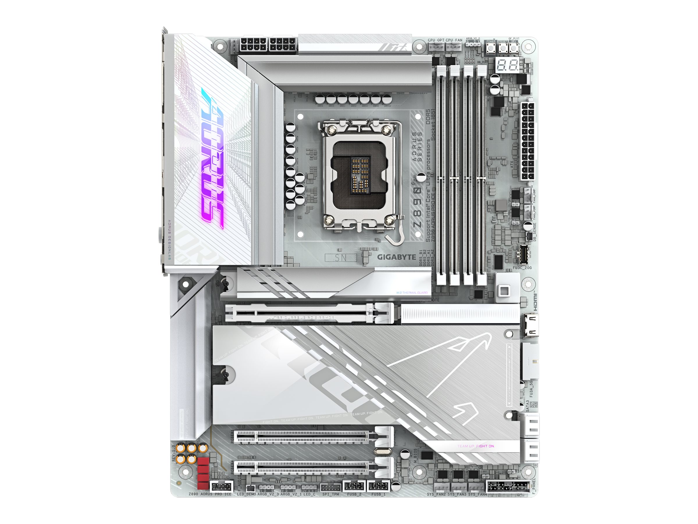 GIGABYTE Z890 AORUS PRO ICE Bundkort - Intel Z890 - Intel LGA1851 socket - DDR5 RAM - ATX