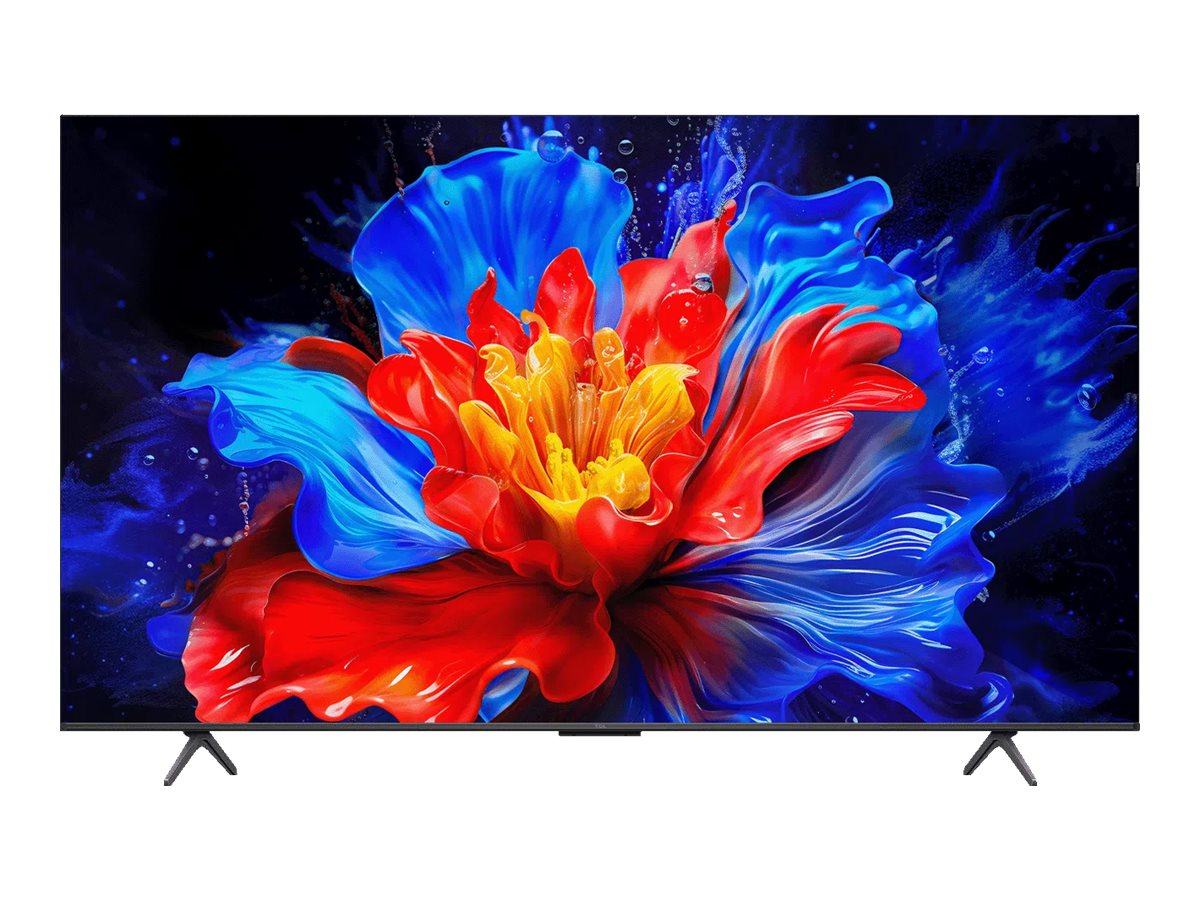 TCL 65P8K - 65 Diagonal klasse (64.5 til at se) - P8K Series LED-bagbelyst LCD TV - QLED - Smart TV - Google TV - 4K UHD (2160p) 3840 x 2160 - HDR - Quantum Dot - børstet aluminium