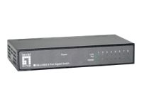 LevelOne GEU-0822 8-port gigabit switch - uadministreret, fanless