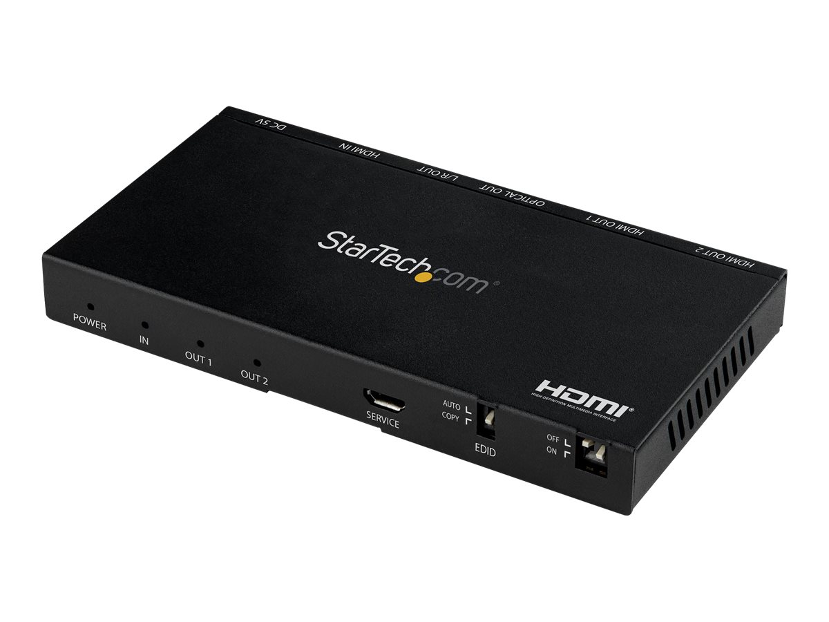 StarTech.com HDMI Splitter - 2 Port - 4K 60Hz Built-In Scaler Video-/audiosplitter HDMI