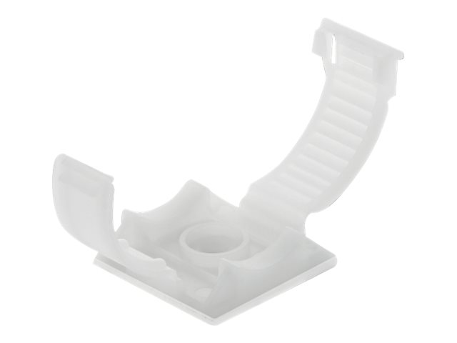 DeLOCK Cable holder w/ locking clip self-adhesive screwable natural