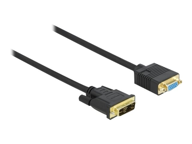 Delock Videoadapterkabel 1m Sort