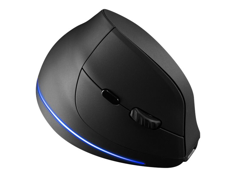 Media-Tech VERTIC RF MT1123 - Lodret mus - ergonomisk - højrehåndet - optisk - 5 knapper - trådløs - 2.4 GHz - trådløs modtager (USB)