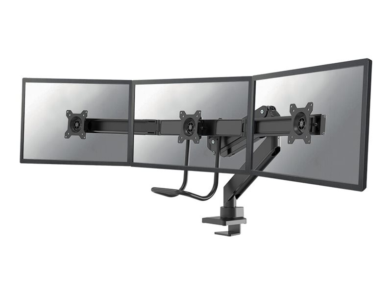 Neomounts NM-D775DX3 - Monteringssæt - fuld bevægelse - for 3 LCD skærme - sort - skærmstørrelse: 17-27 - klemmemonterbar, øje, skrivebordsmonterbar