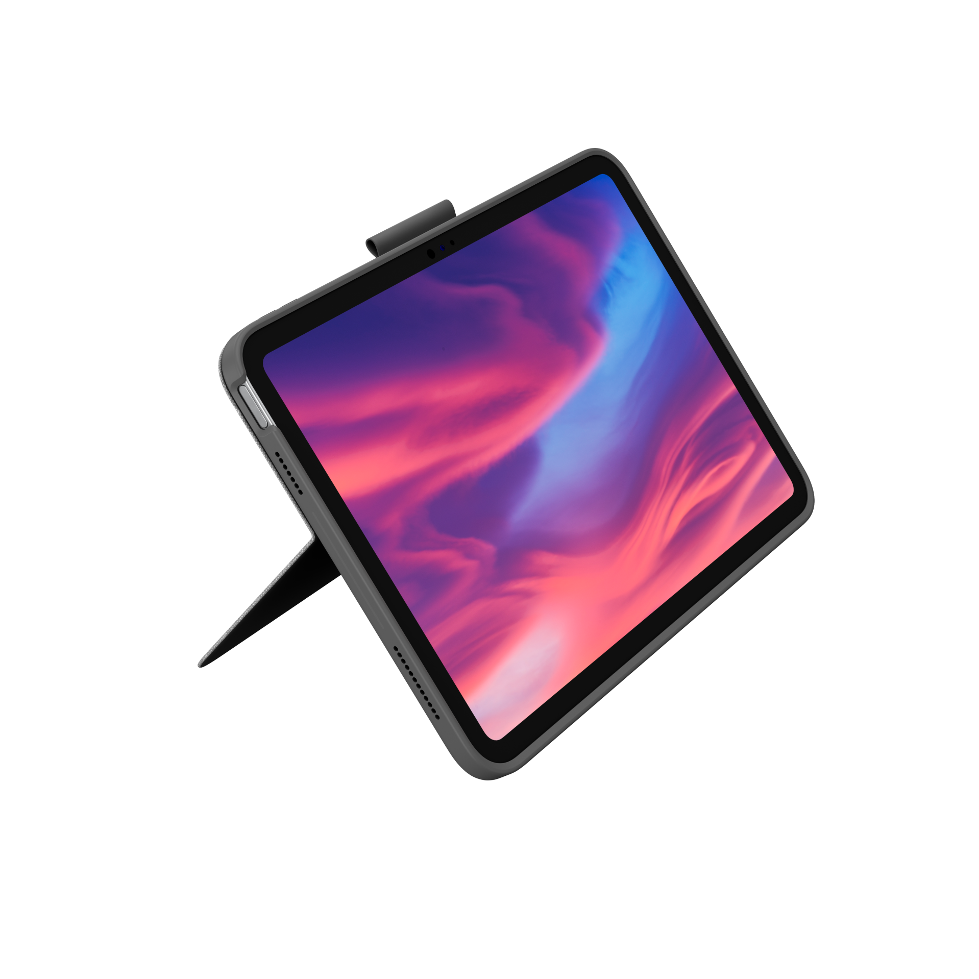 Logitech Combo Touch - Tastatur og folio-kasse - med trackpad - bagbelyst - Apple Smart connector - QWERTY - UK - oxford-grå - for Apple 10.9-inch iPad (10. generation)