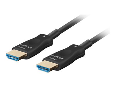 Lanberg - HDMI-kabel med Ethernet - HDMI han til HDMI han - 10 m - dobbelt afskærmet - sort