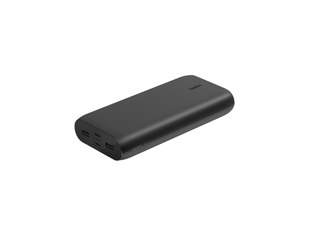 Belkin BoostCharge power bank - USB 24 pin USB-C - 32 Watt Powerbank - Sort - 26000 mAh