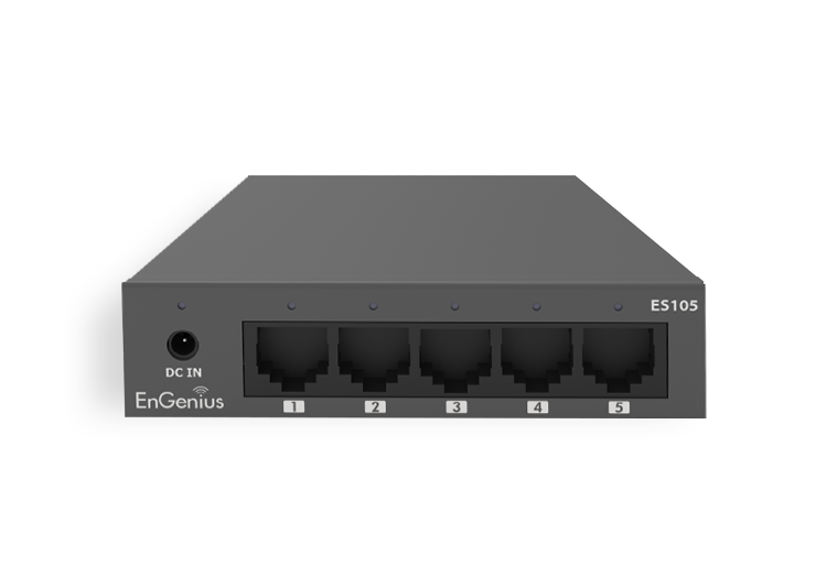 EnGenius ES105 netværksswitch Ikke administreret Gigabit Ethernet (10/100/1000) Sort