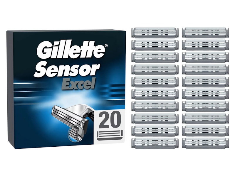 Gillette Sensor Excel Barberblade, 20 stk.