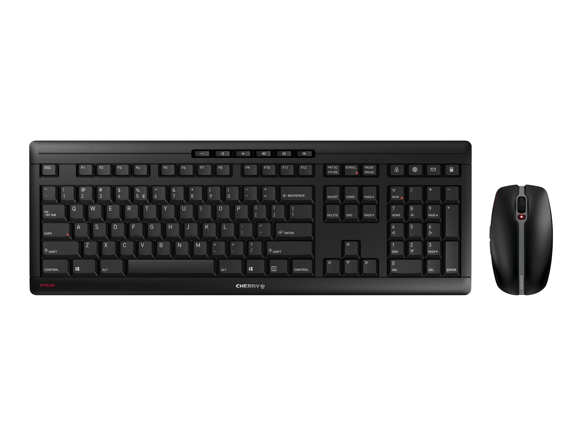 CHERRY STREAM DESKTOP Sæt med mus og tastatur Saks Trådløs Engelsk