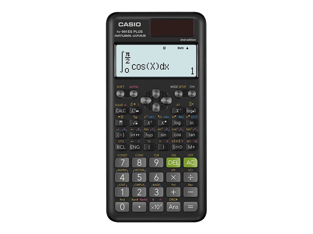 Casio FX-991ES Plus 2nd edition - Videnskabelig regnemaskine - batteri, solpanel