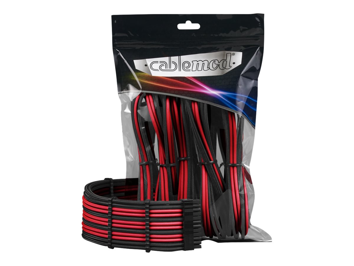 CableMod PRO ModMesh Cable Extension Kit - Sort/Rød Kabelforlænger - GEEKD.dk