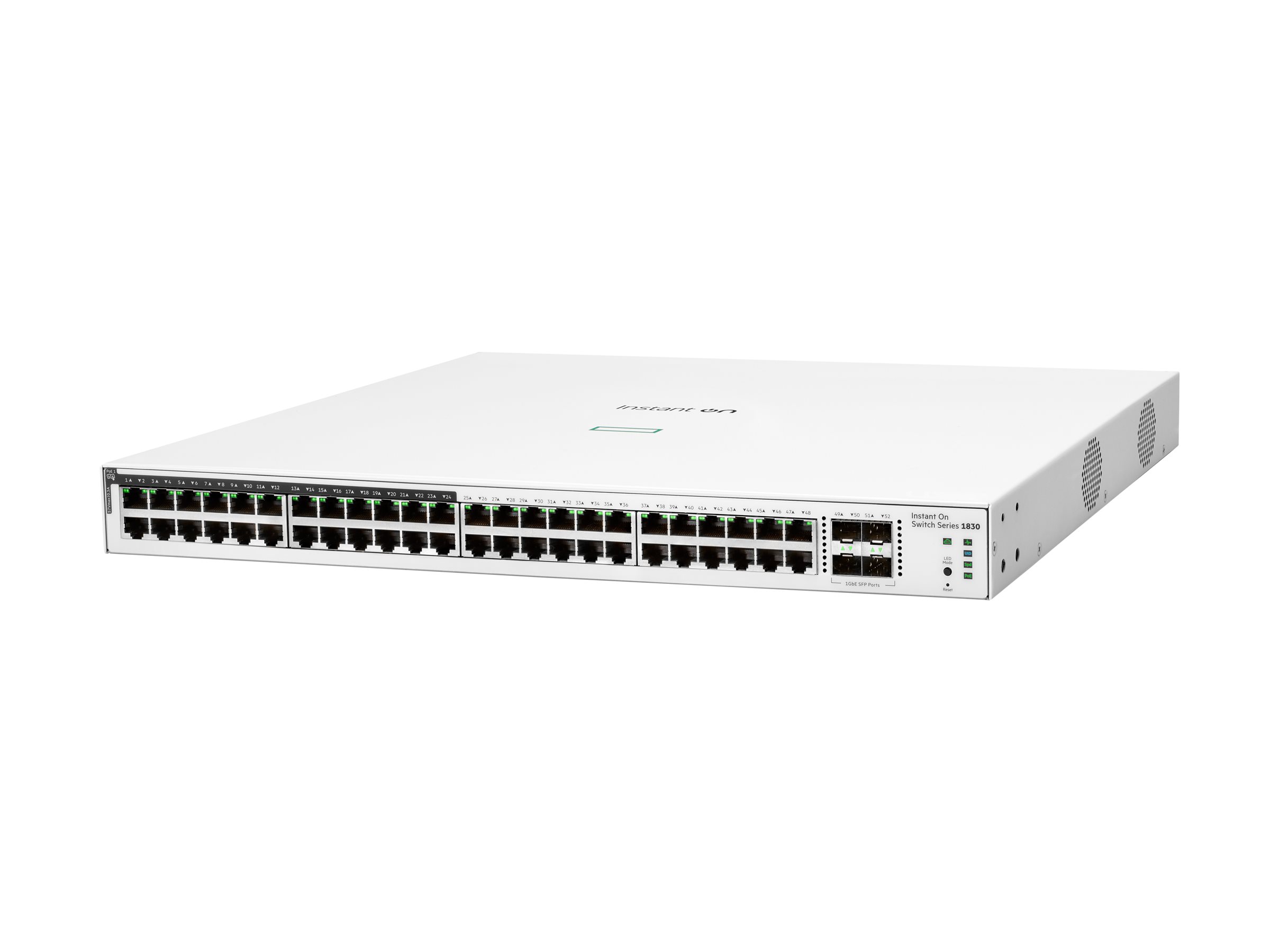 Hewlett Packard Enterprise Aruba Instant On 1830 48G 24p Class4 PoE 4SFP 370W Switch