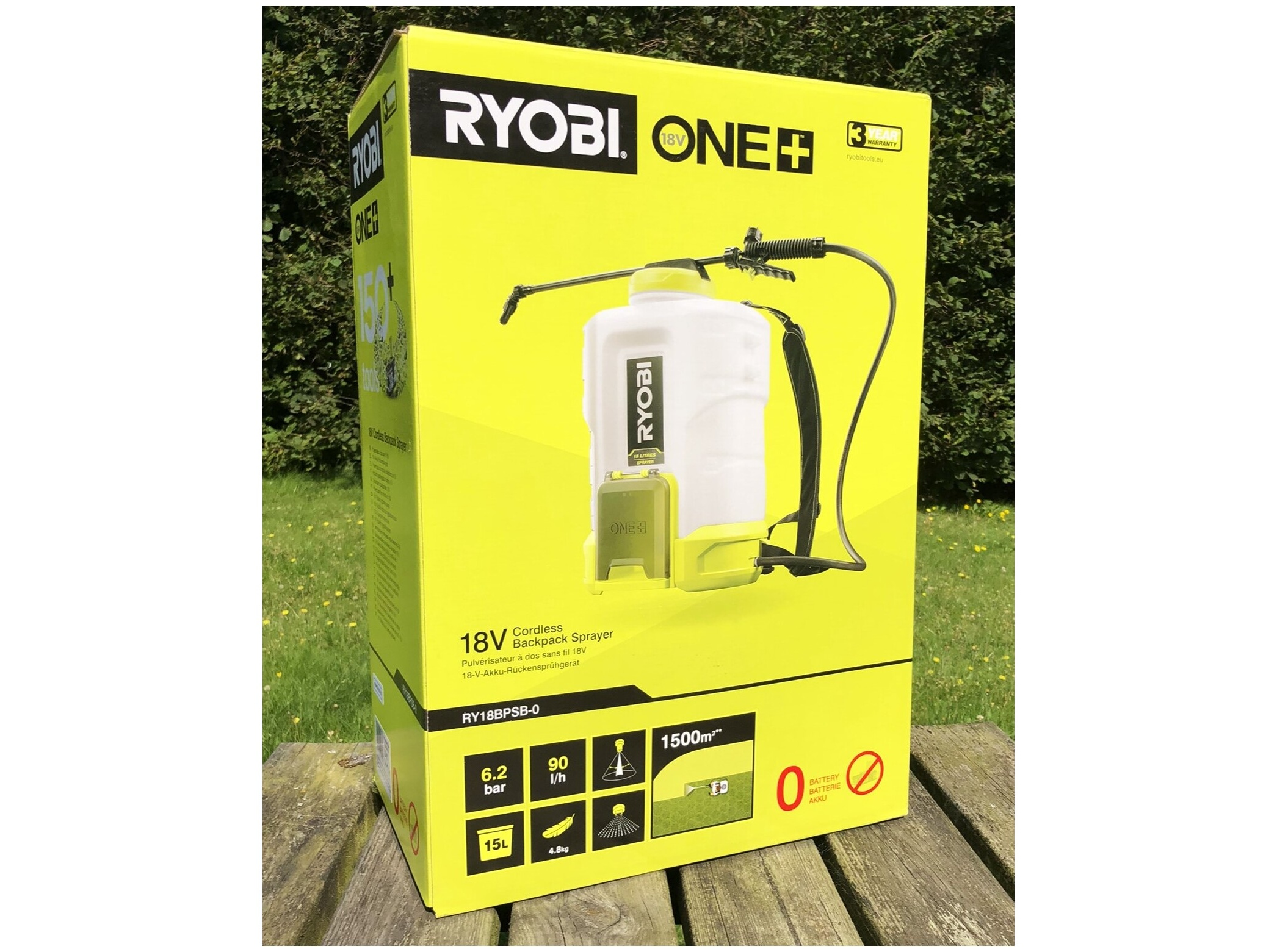 Ryobi ONE+ RY18BPSB-0 18V Ryg Havesprøjte Intet batteri