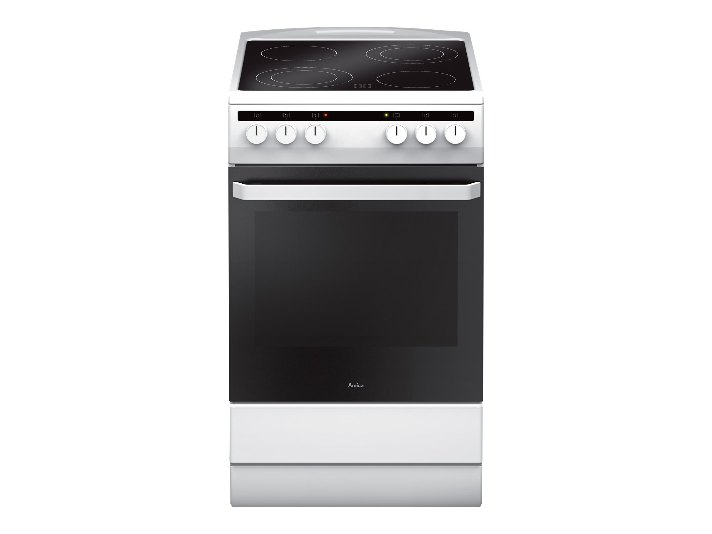 Amica 500 58CE2.315HQ(W) Komfur Fritstående Keramisk kogeplade Hvid